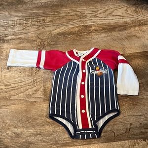 Boys Baseball Themed Onesie Bodysuit